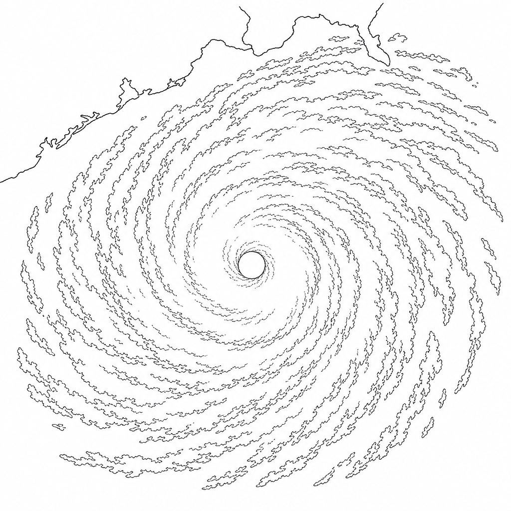 Satellite-derived diagram of Hurricane Irma