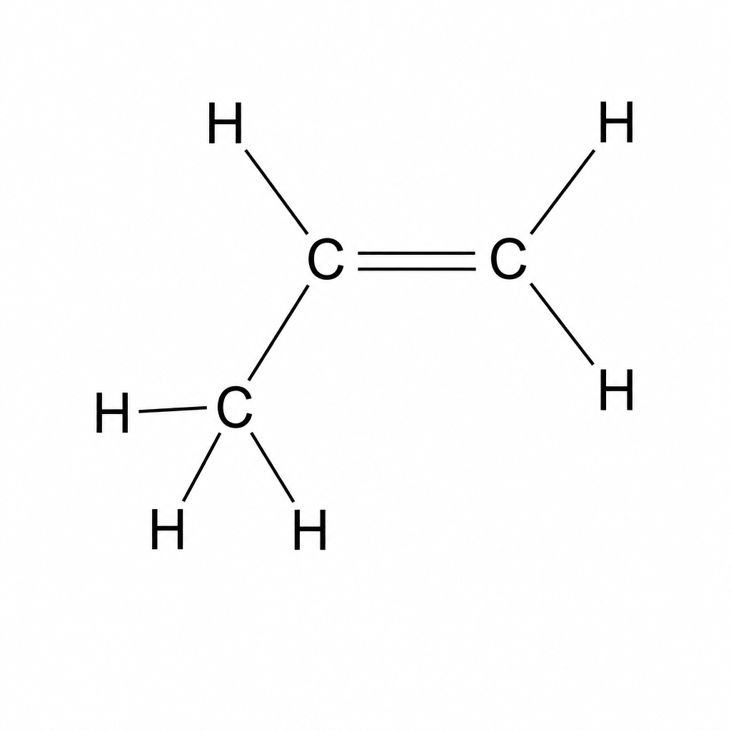 Displayed formula of propene