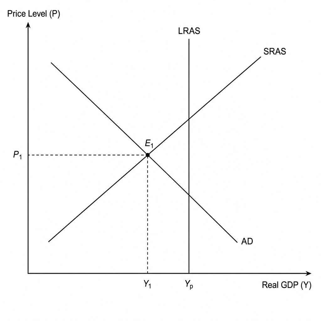 Aggregate Demand and Supply Interaction Diagram