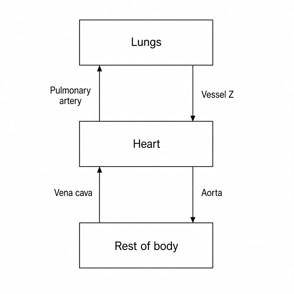 A schematic diagram of the human double circulatory system.