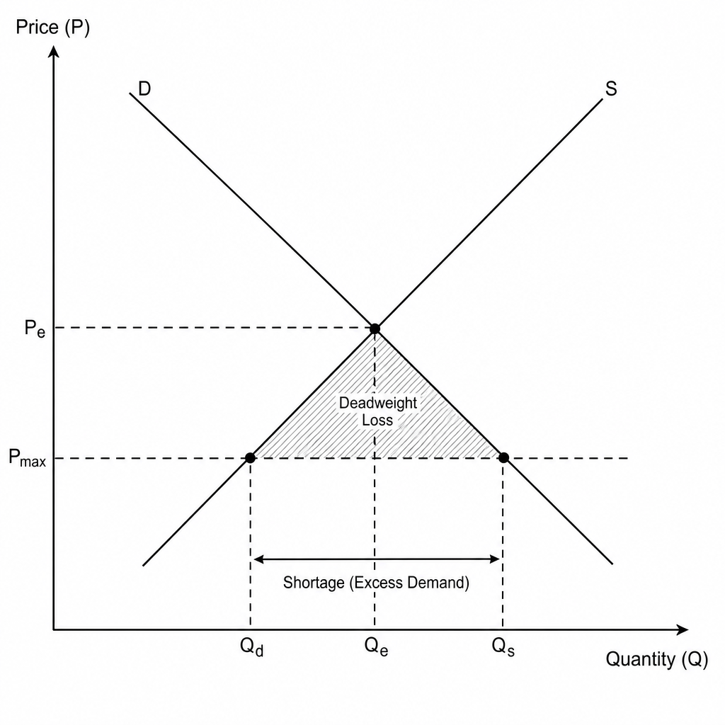 Supply and Demand under a Maximum Price Cap