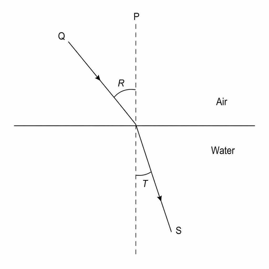 Refraction diagram