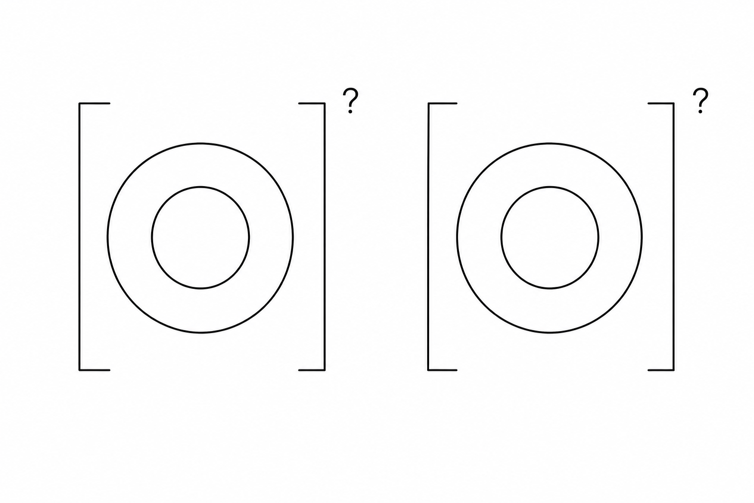 Figure 2: Incomplete diagram showing square brackets around empty electron shell circles for a magnesium ion (left) and an oxide ion (right).