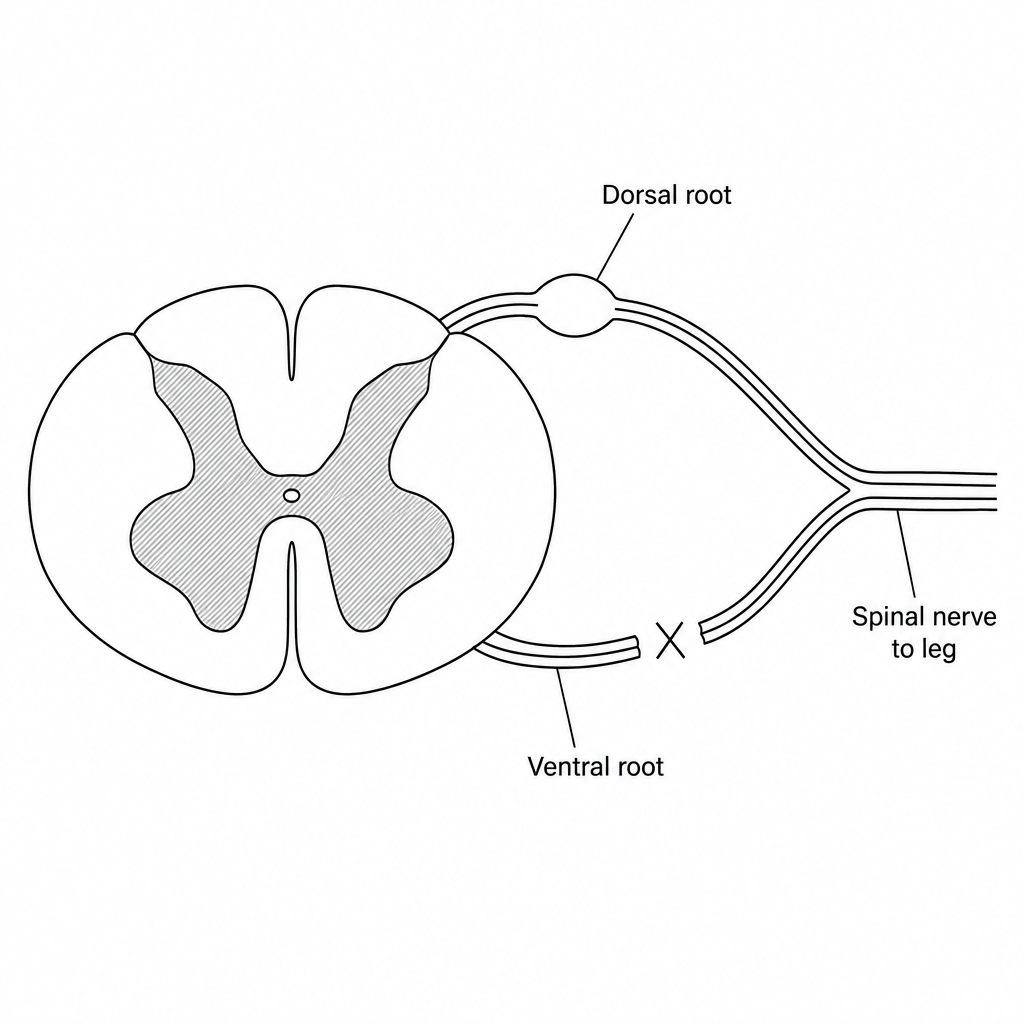 Spinal cord lesion diagram