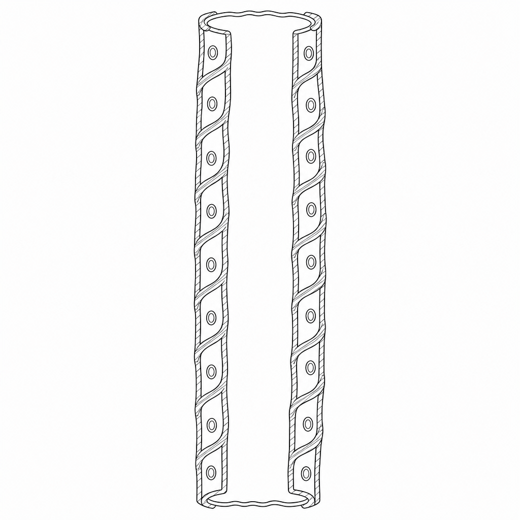 Figure 1: Simplified diagram of a longitudinal section of a xylem vessel.