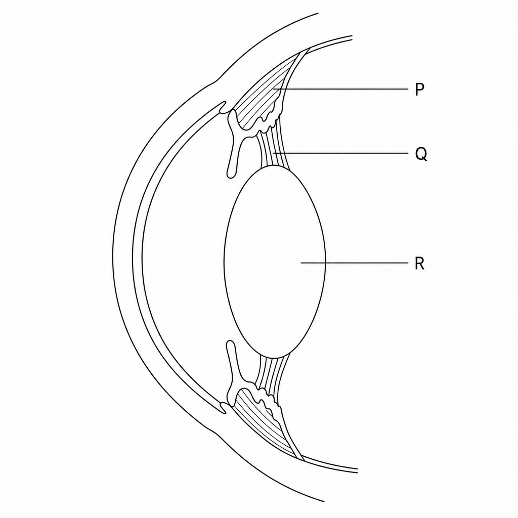 Anatomy of the front of the eye during accommodation