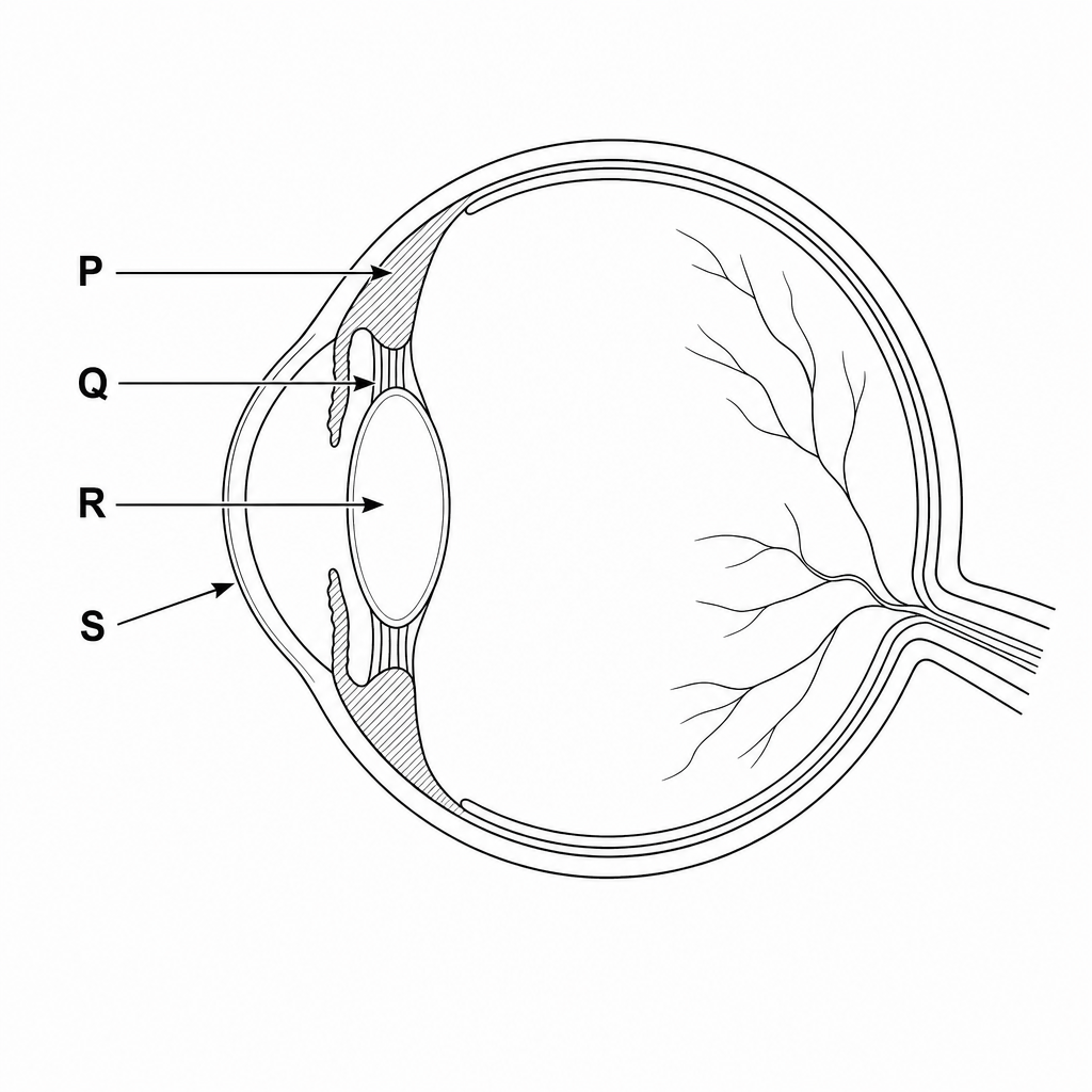 Cross-section of the human eye