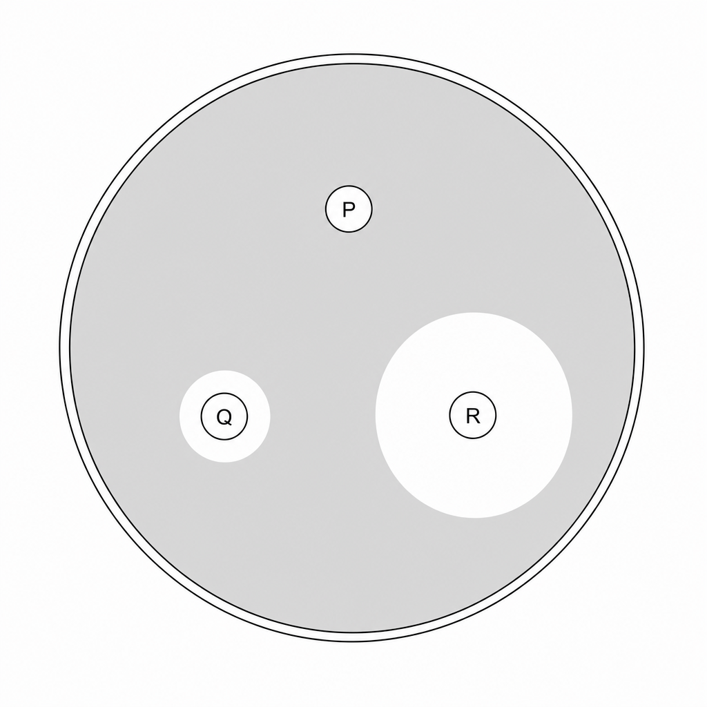 Antibiotic susceptibility test on agar plate