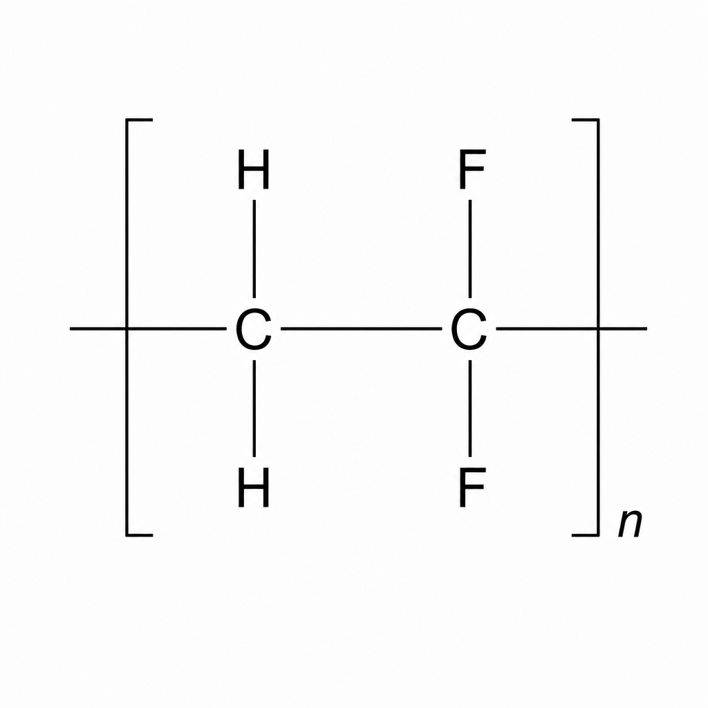 Figure 1: Repeating unit of poly(1,1-difluoroethene)