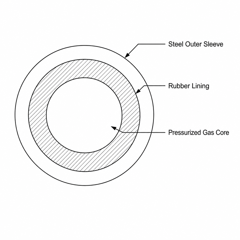 Cross-section of the industrial pipeline