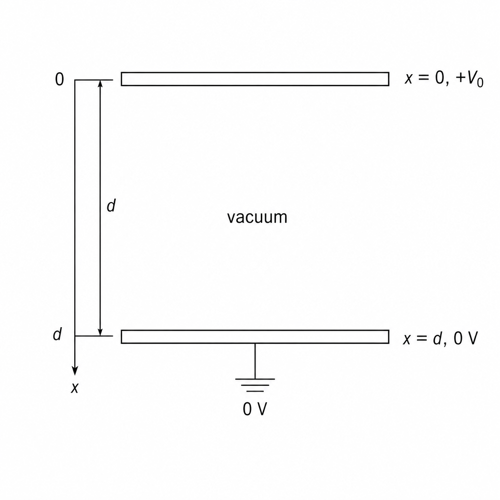 Parallel-plate capacitor diagram