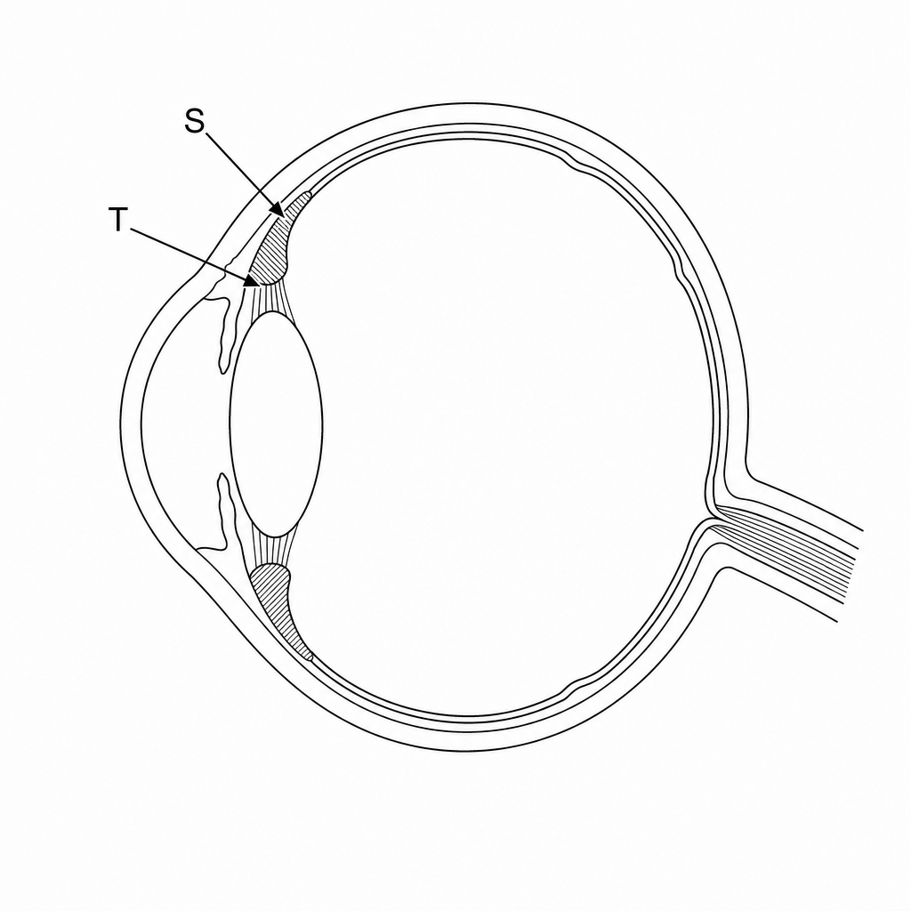 Figure 1: Simplified cross-section of the human eye.