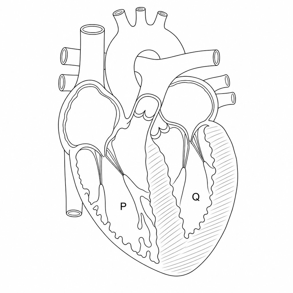 Mammalian Heart Longitudinal Section