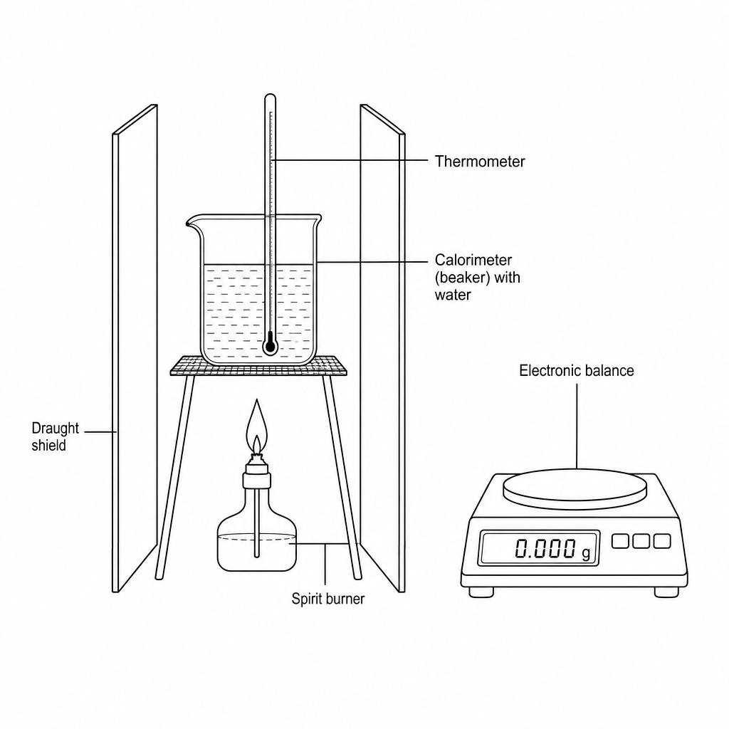 Experimental setup for calorimetry