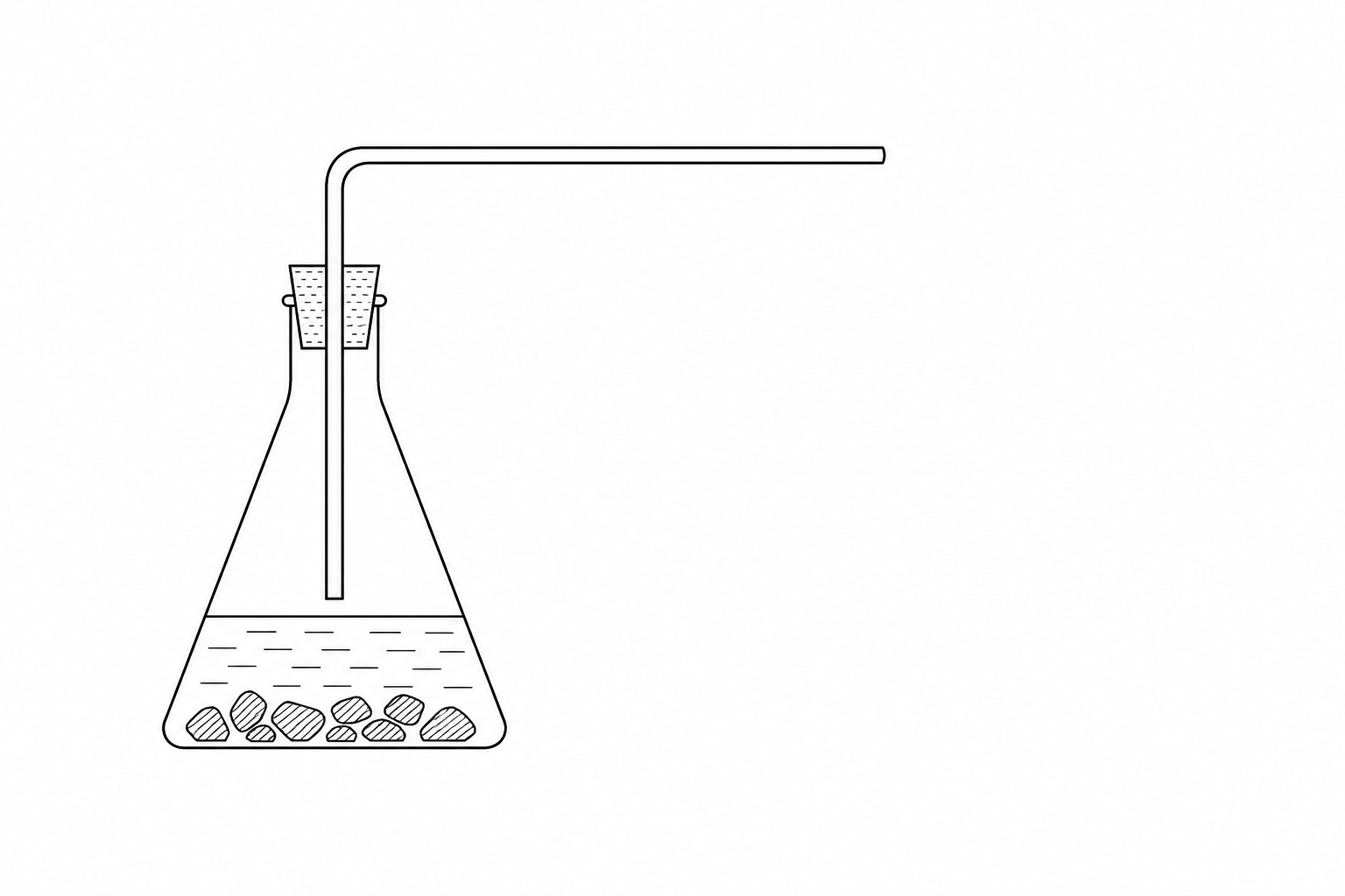Figure 1: Incomplete apparatus setup for measuring gas production rate