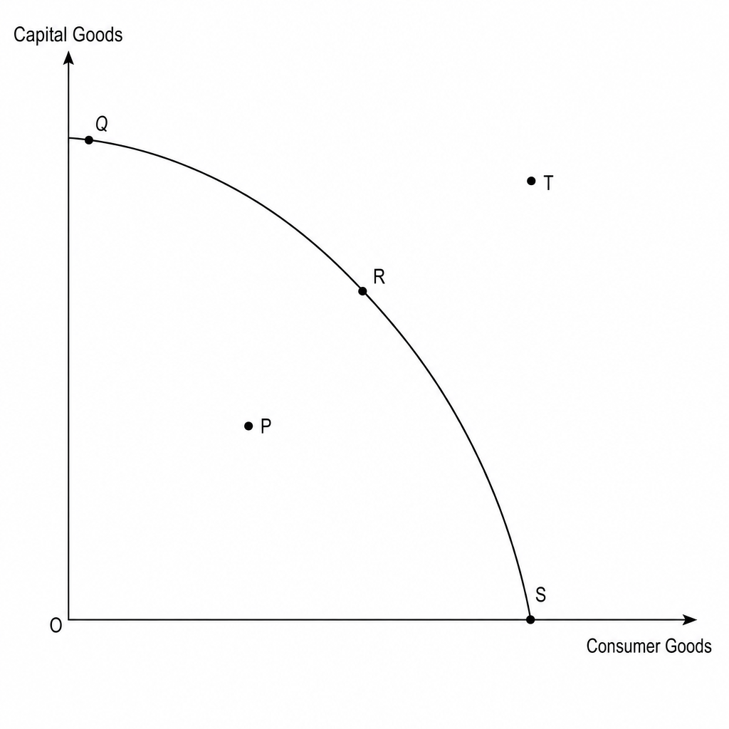 Production Possibility Frontier (PPF) diagram