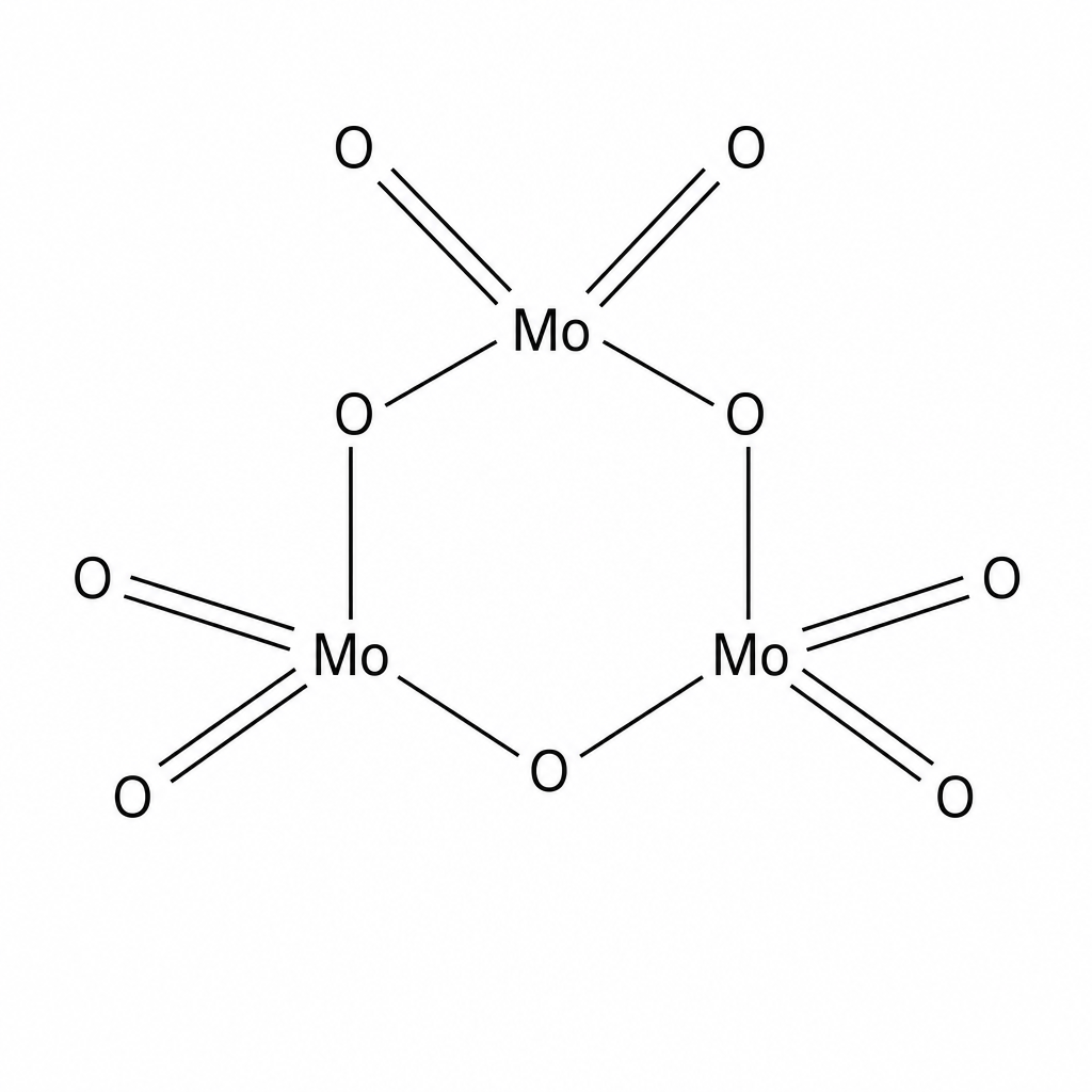 Molybdenum oxide trimer molecular structure