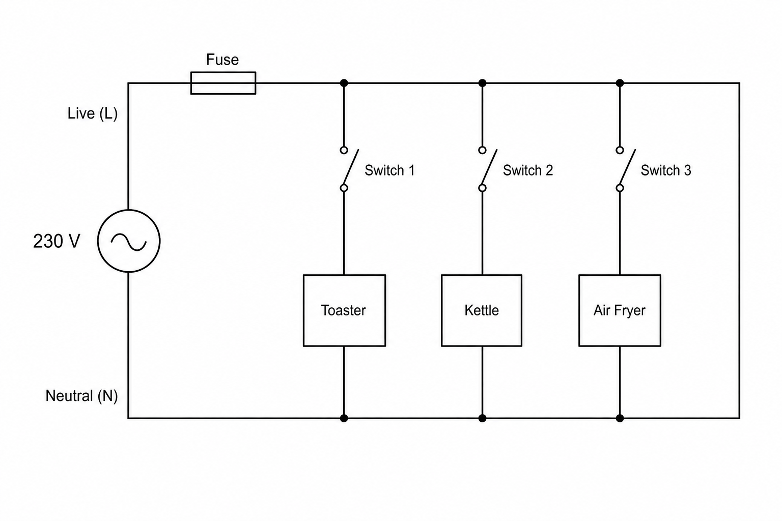 Domestic parallel circuit diagram