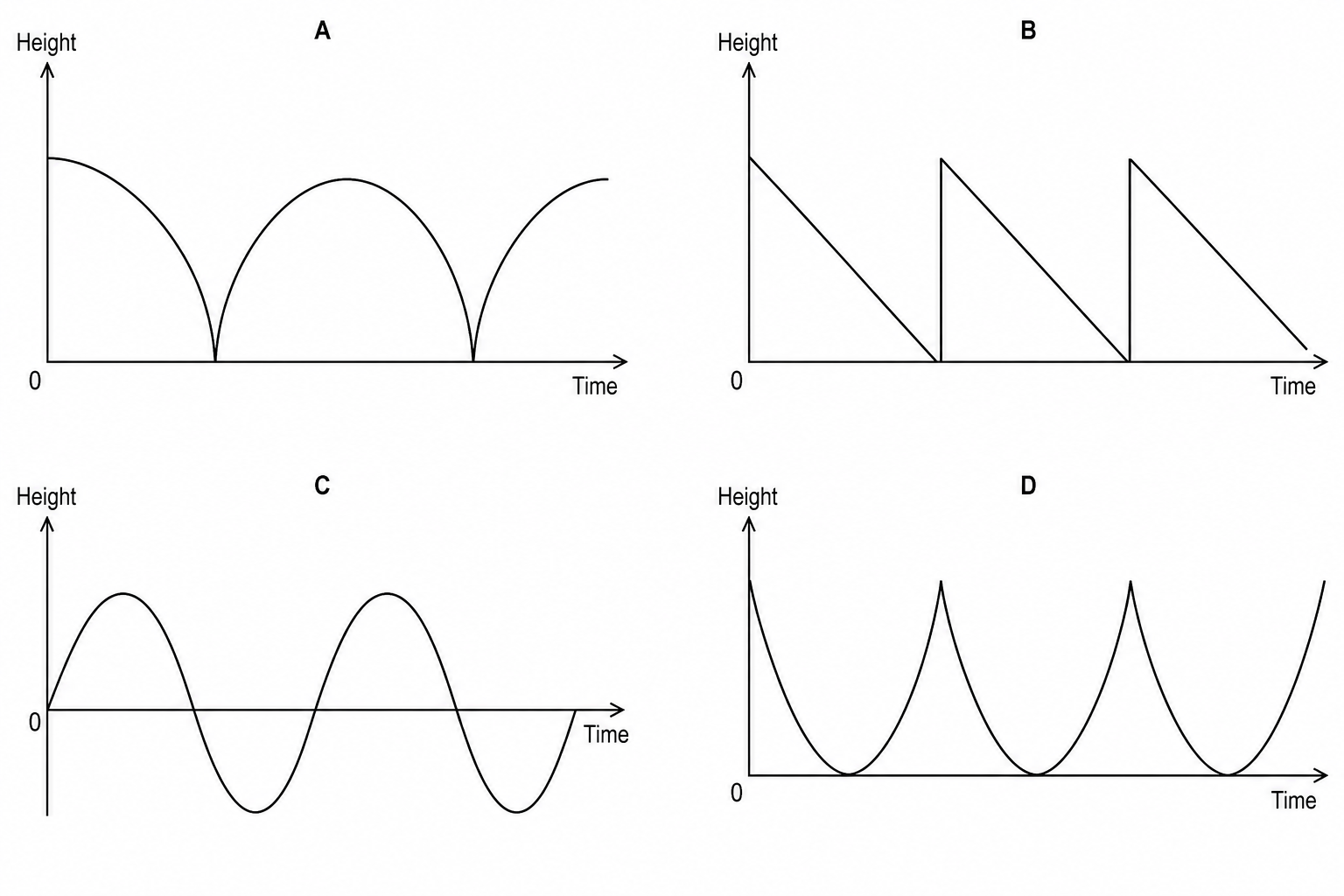 Graphs of Height versus Time