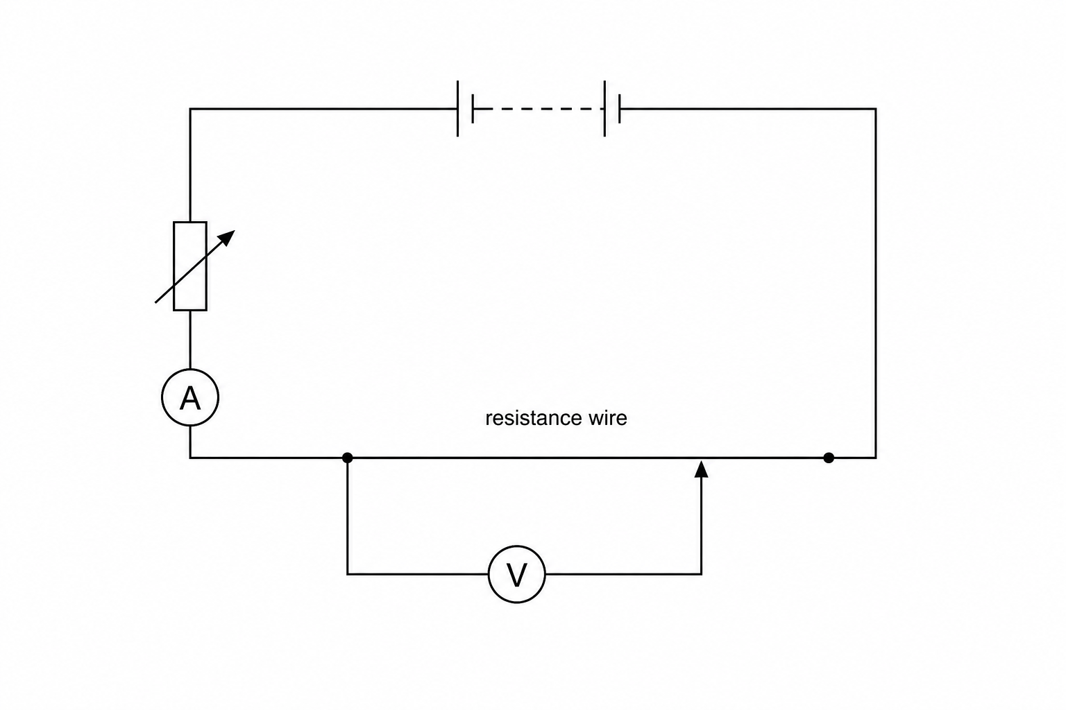 Circuit setup for measuring resistivity