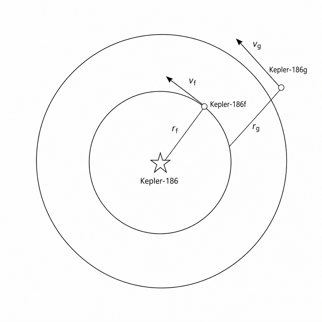Orbits of Kepler-186f and Kepler-186g