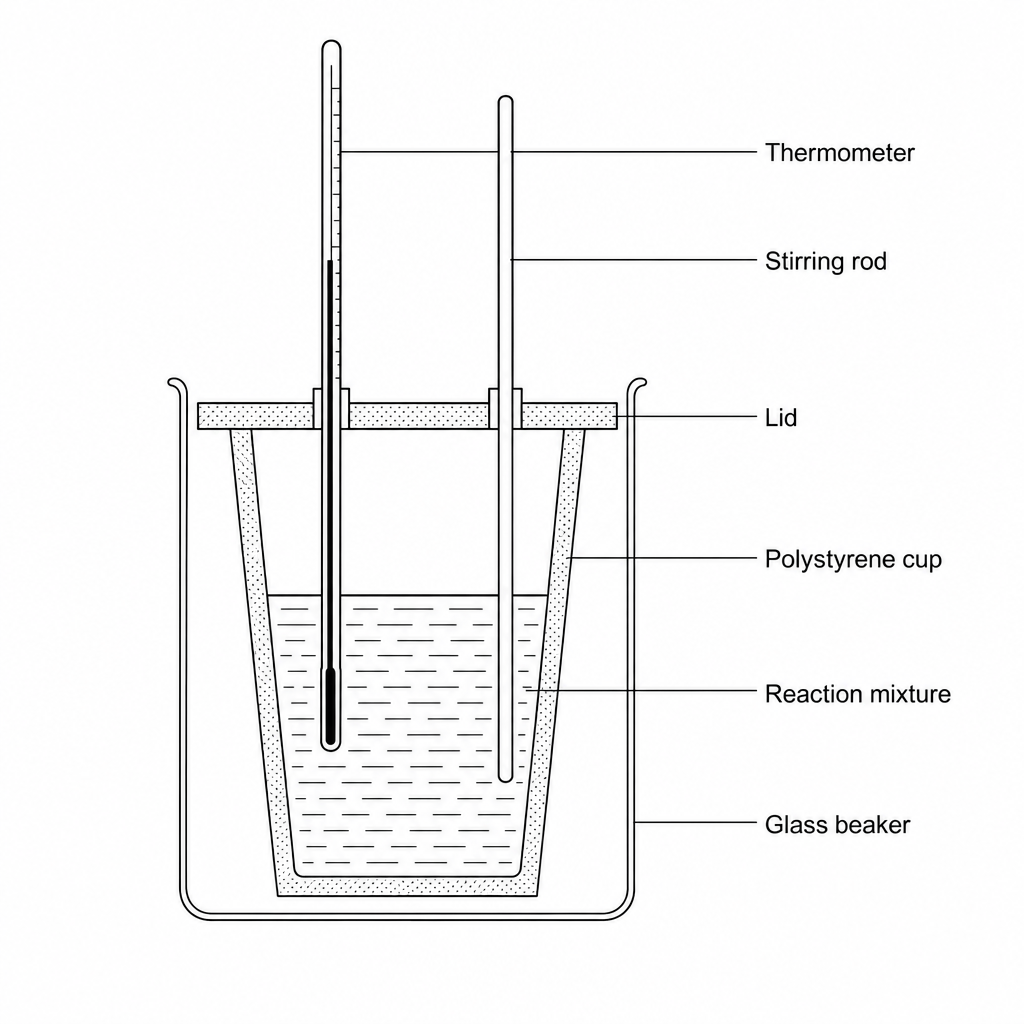Figure 1: Polystyrene cup calorimeter setup