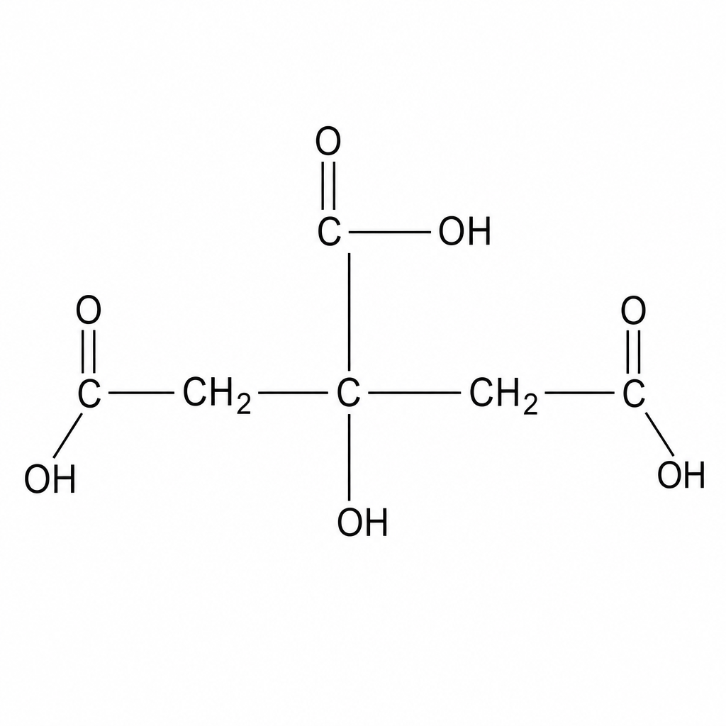 Chemical structure of citric acid (H3Y)