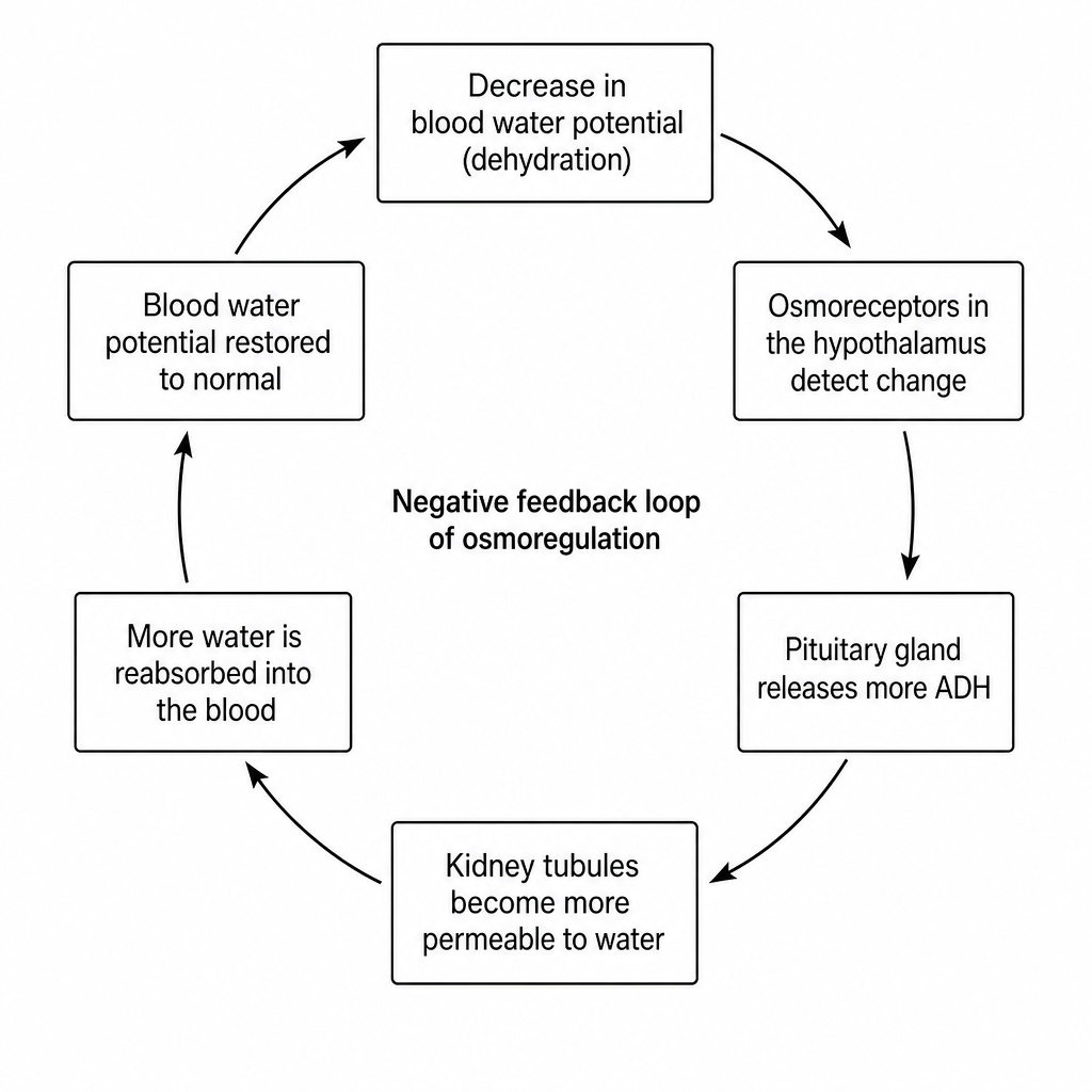 Osmoregulation Negative Feedback Loop