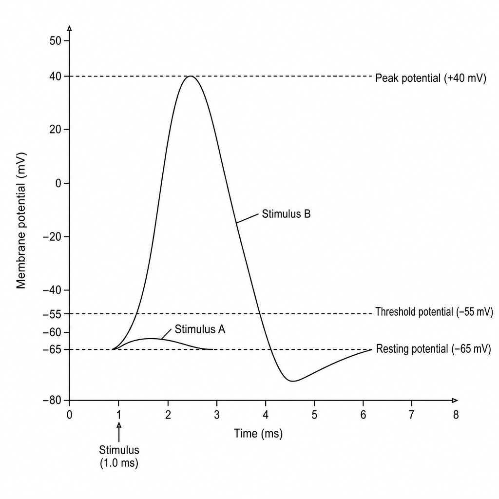 Pacinian corpuscle response graph