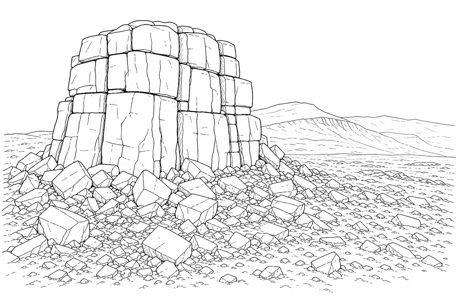 Figure 1: A granite tor and blockfield on the Cairngorm plateau