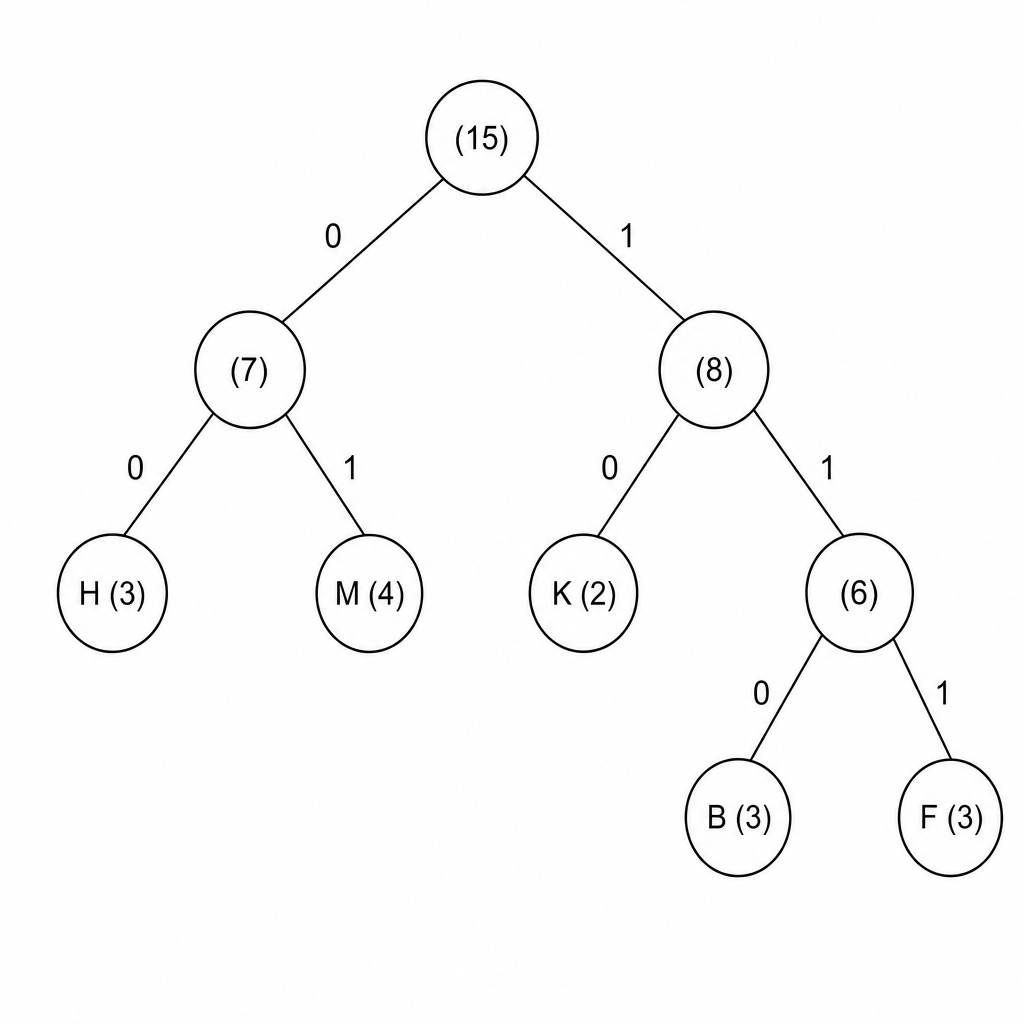 Figure 1: A binary Huffman tree