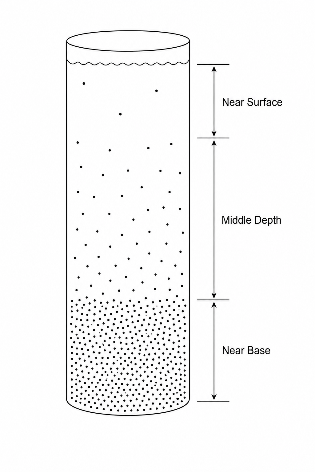 Figure 1: Suspended sediment distribution in a vertical water column