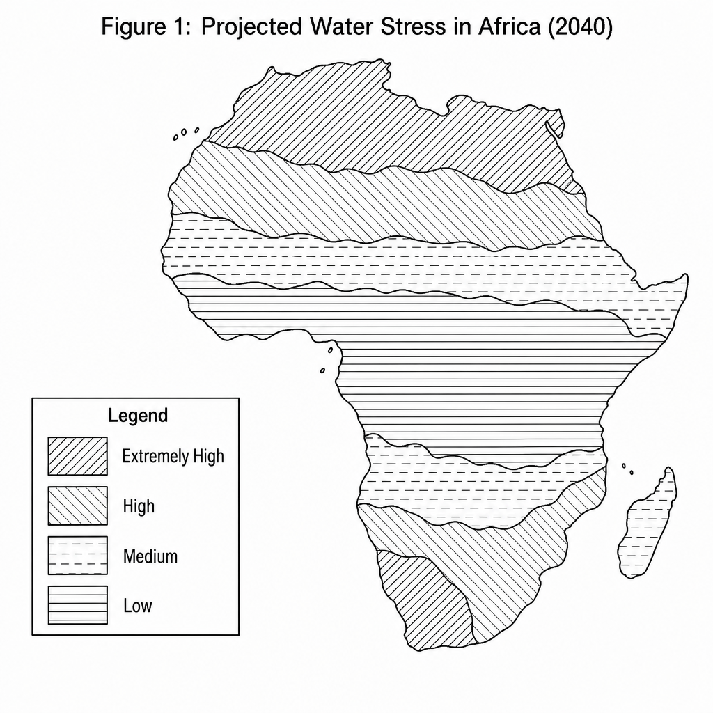 Figure 1: Projected Water Stress in Africa (2040)