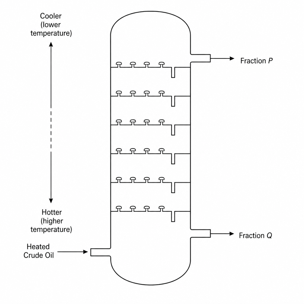 Fractional distillation column