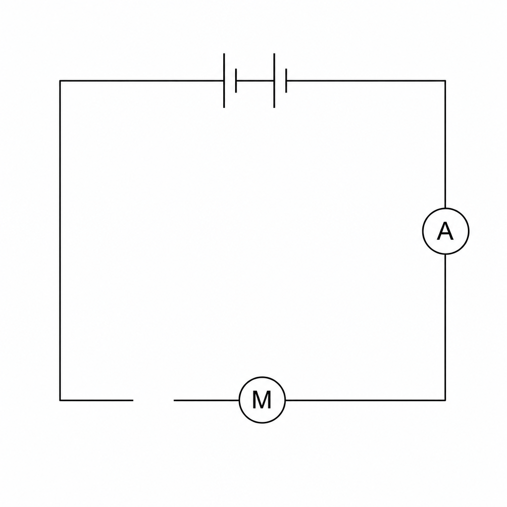 An incomplete cooling fan series circuit.
