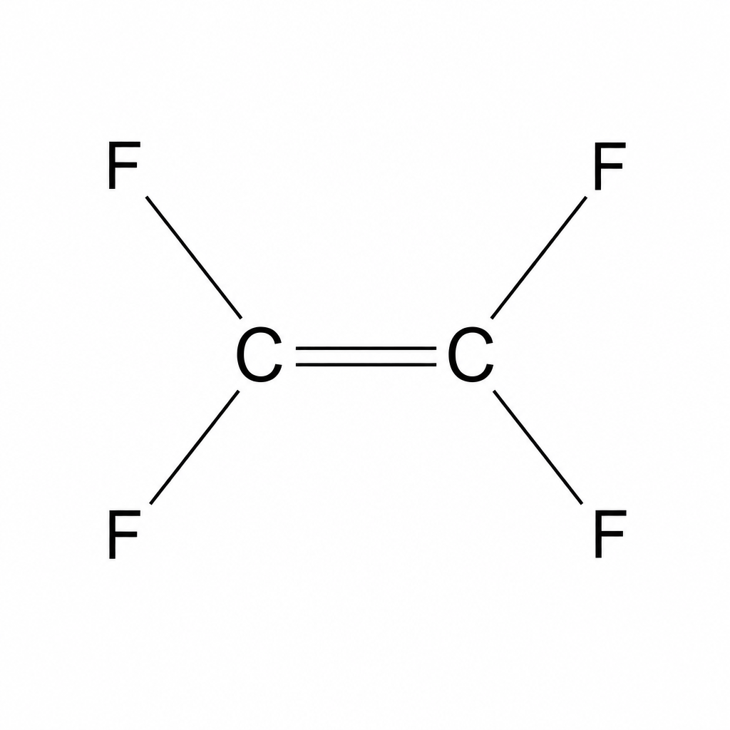 Structure of a tetrafluoroethene molecule