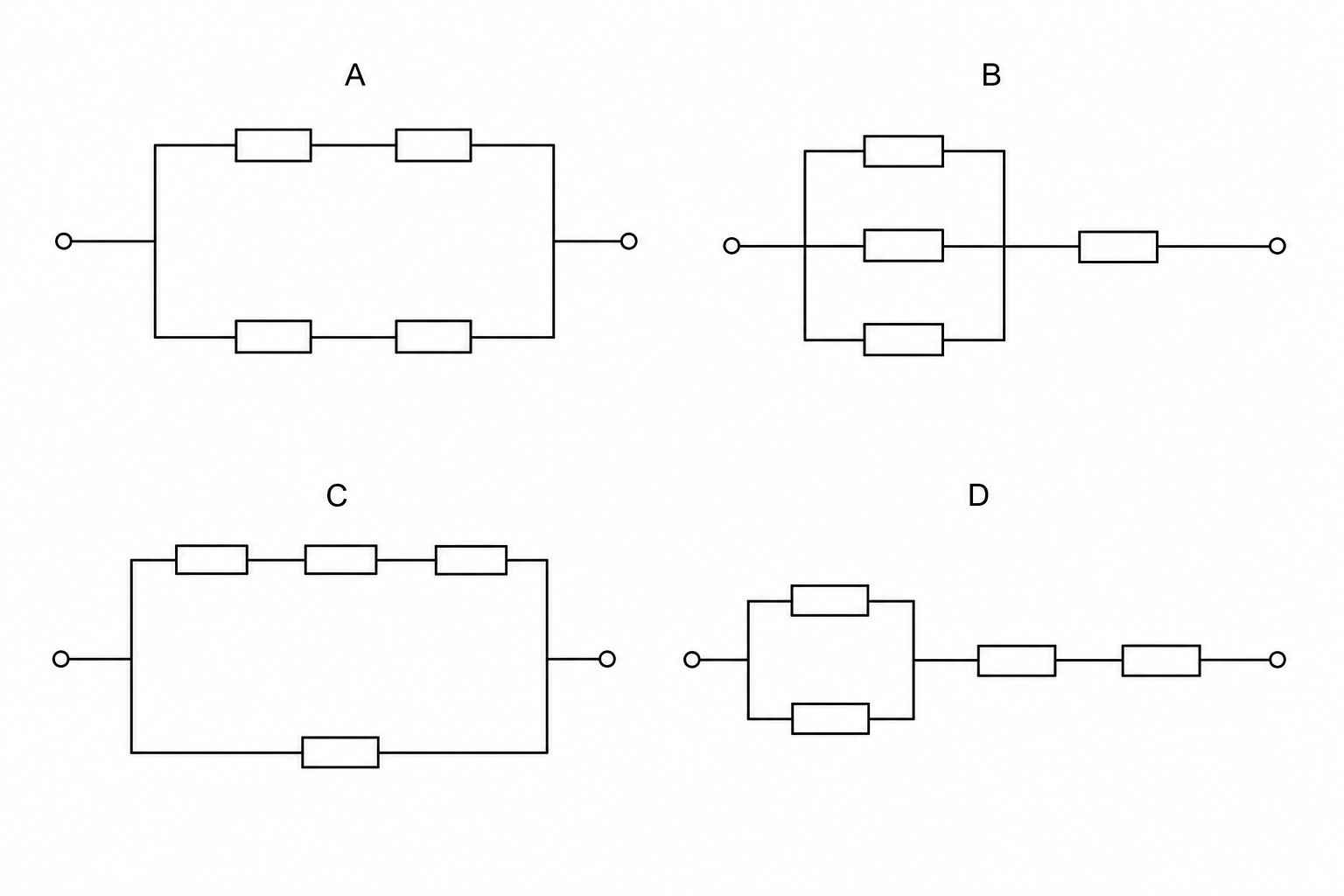 Four circuit arrangements
