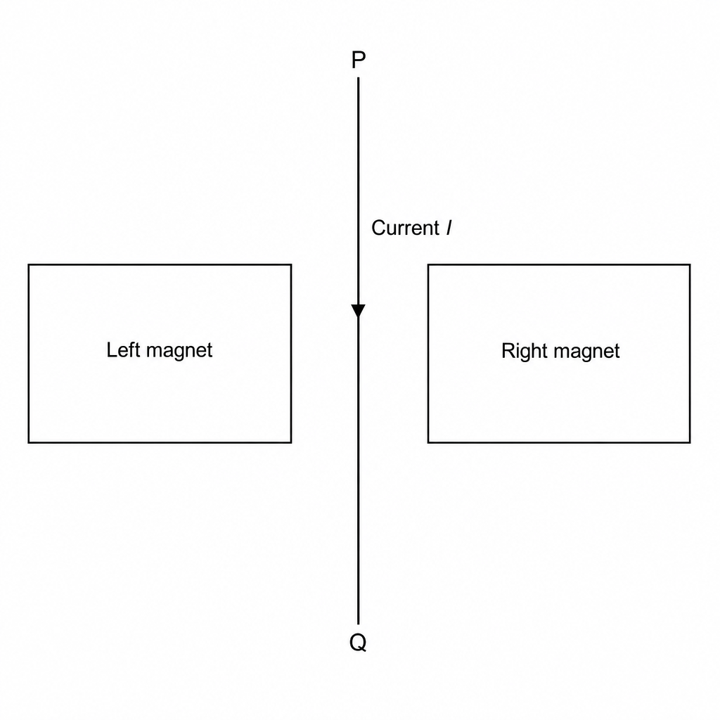 Plan view of the magnetic balance setup