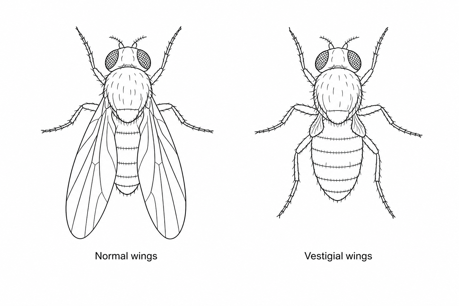 Figure 1: Drosophila melanogaster phenotypes