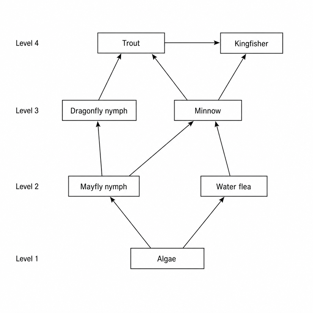 Food web of an aquatic ecosystem
