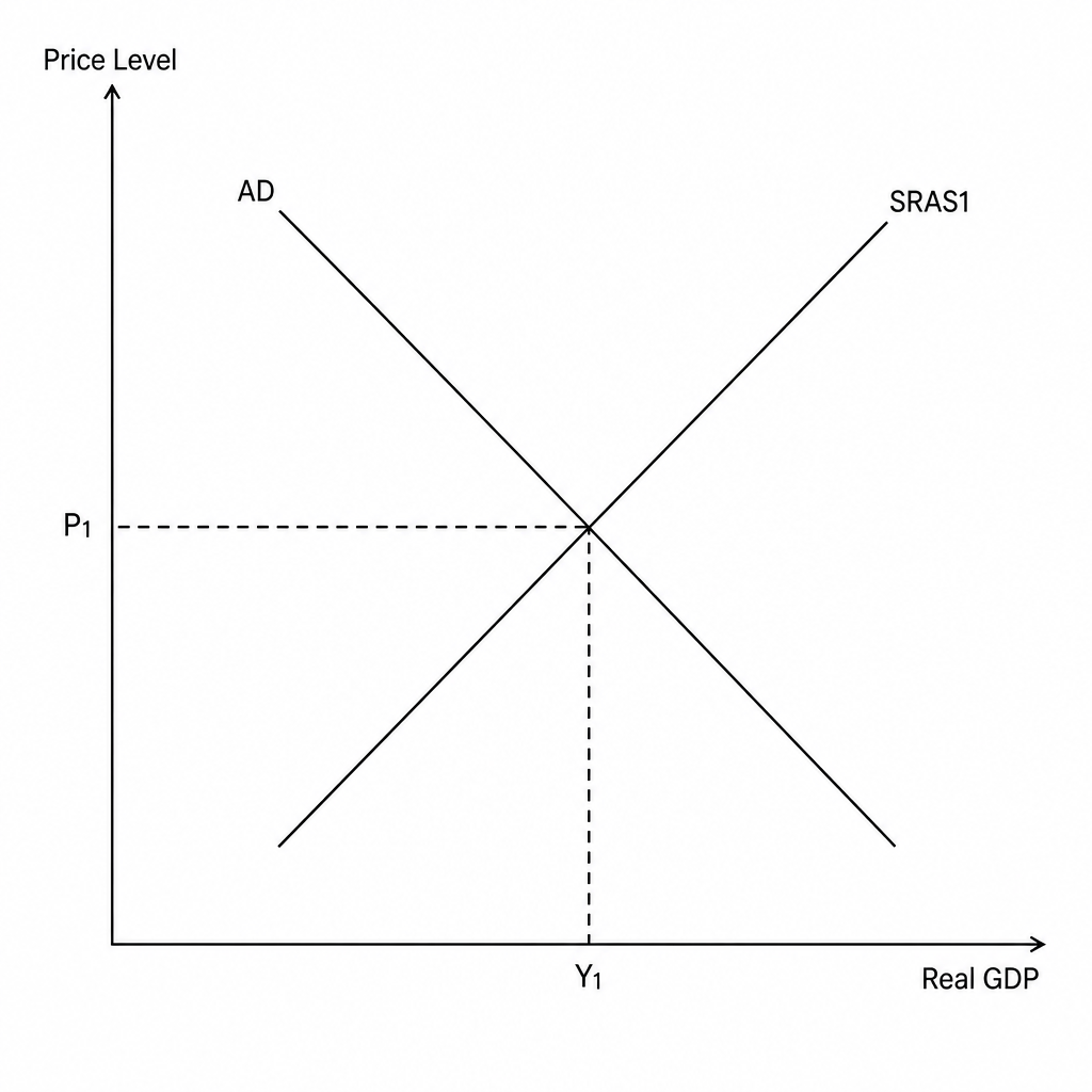AD/SRAS diagram of the German economy