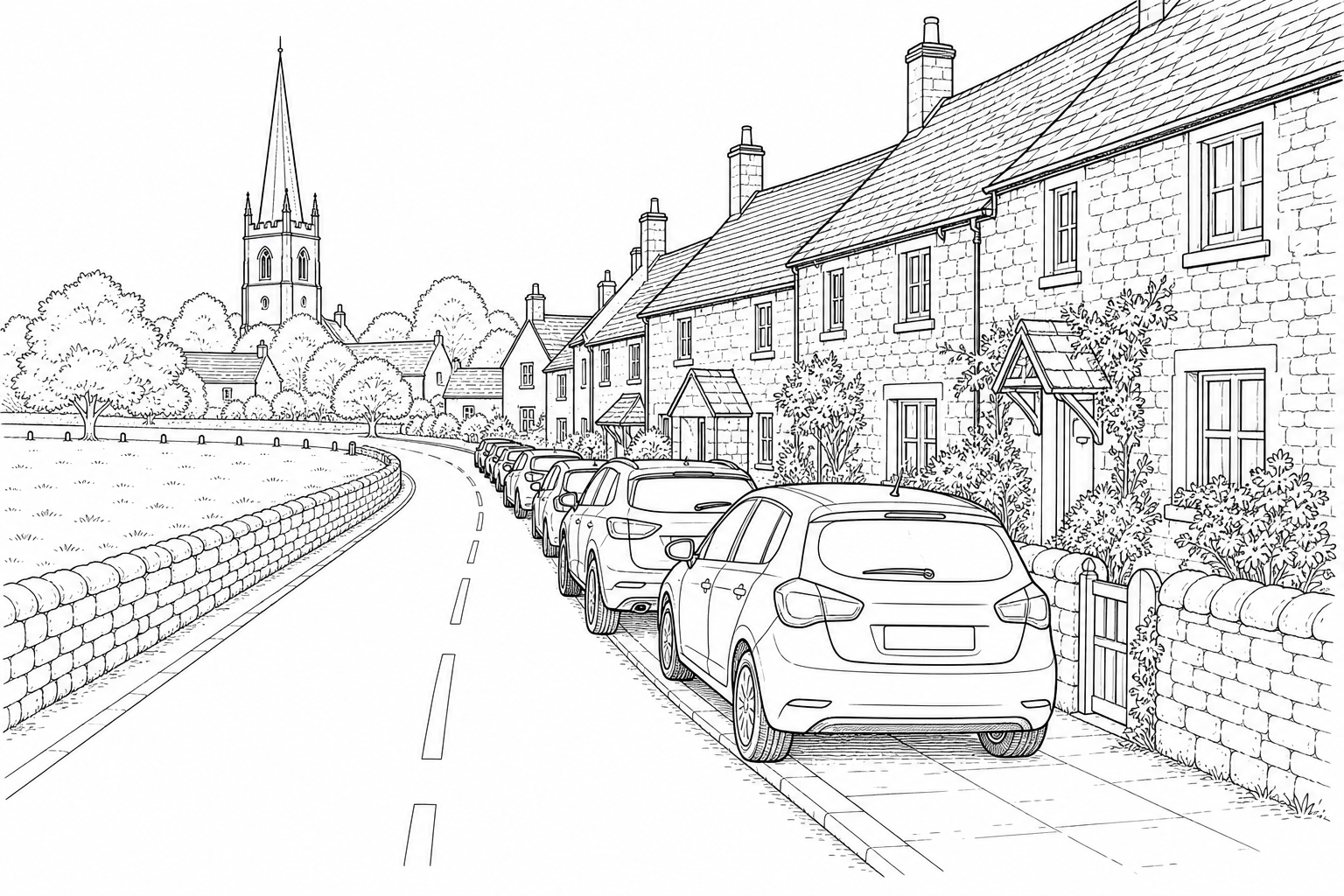 Figure 1a: A sampling site in a rural commuter village.