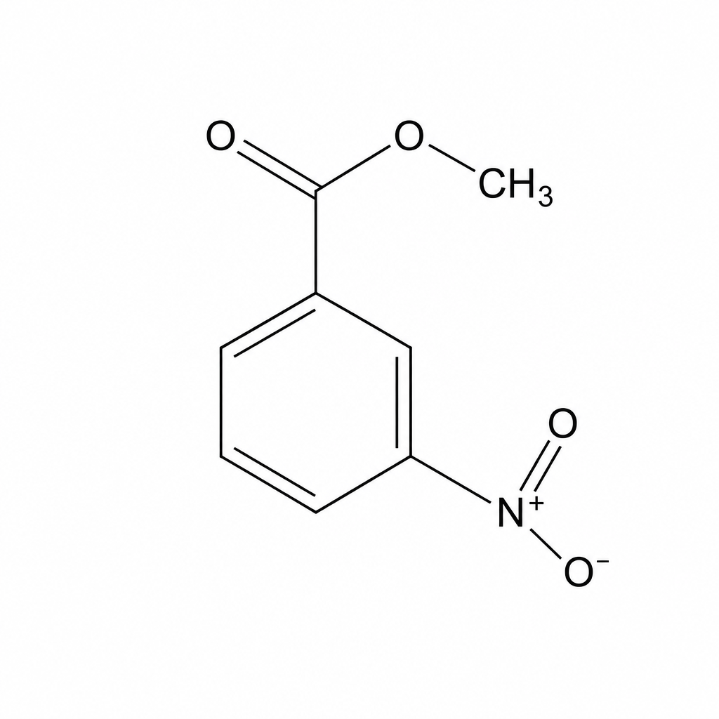 Skeletal structure of methyl 3-nitrobenzoate