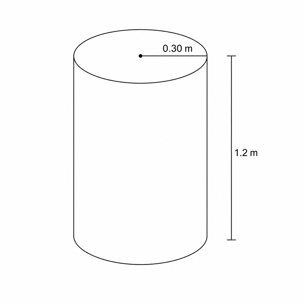 Cylindrical bronze pillar