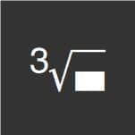 Calculator buttons cube root