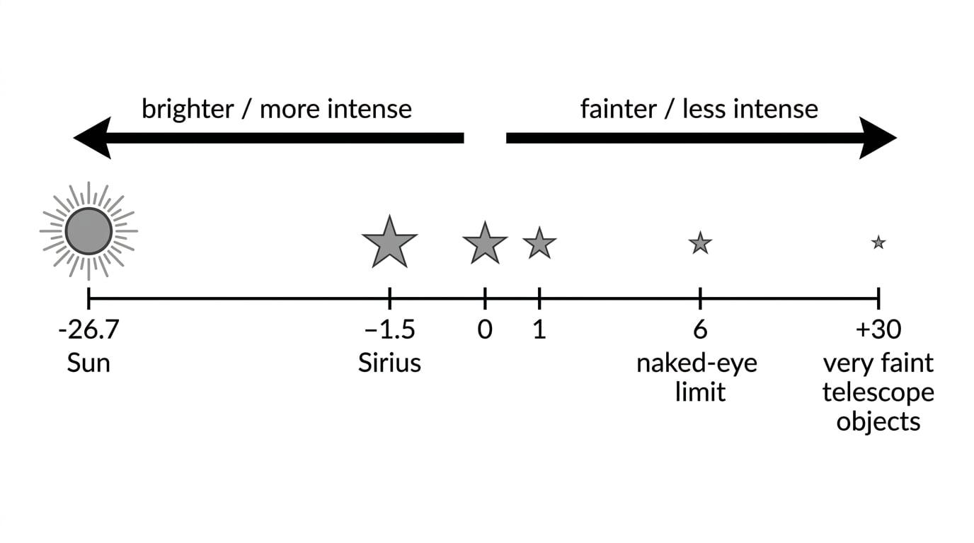 Apparent magnitude scale