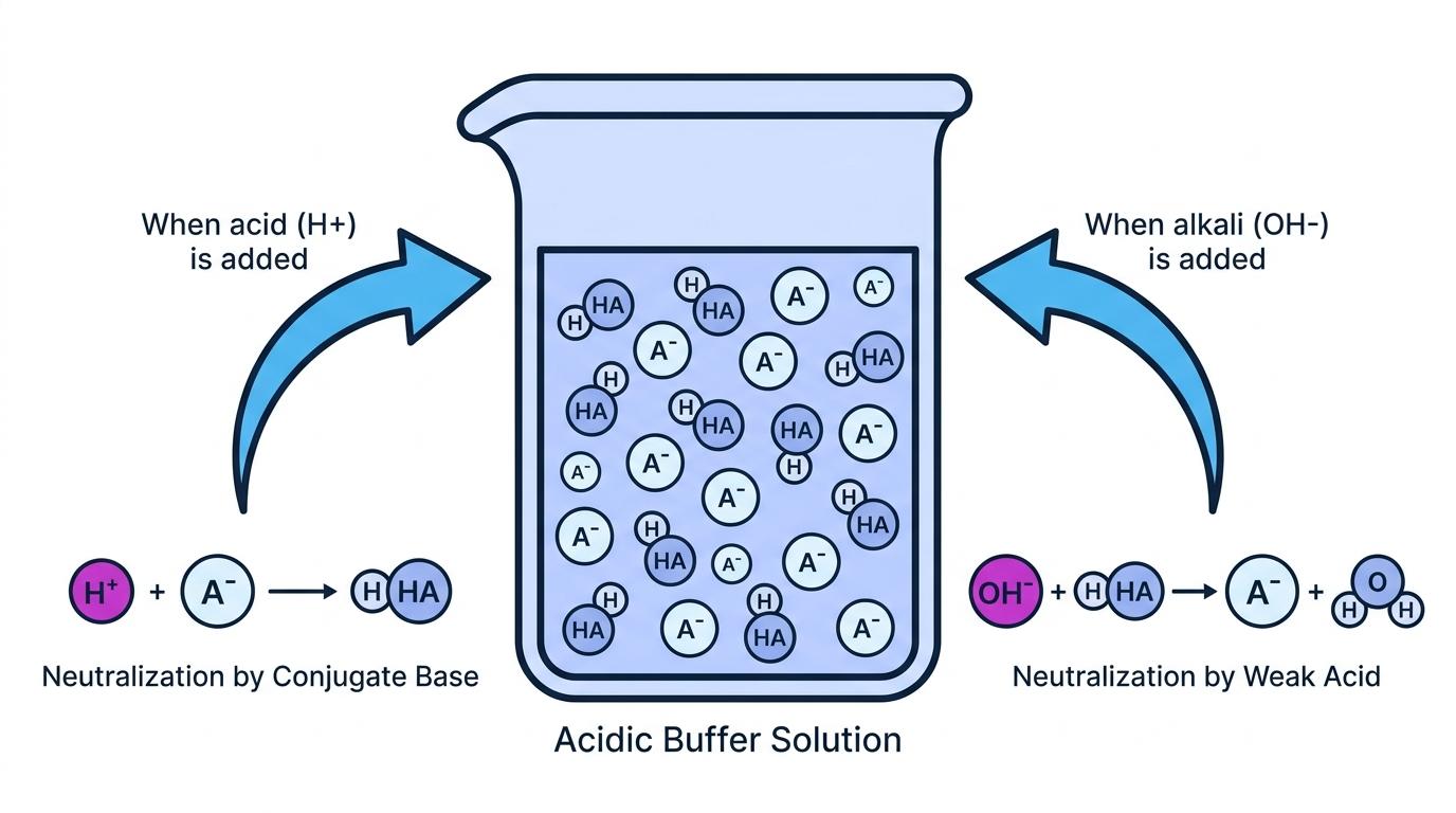 Acidic buffer mechanism