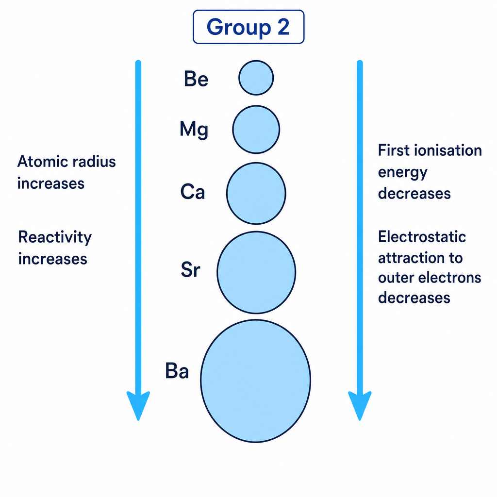Trends in Group 2 elements
