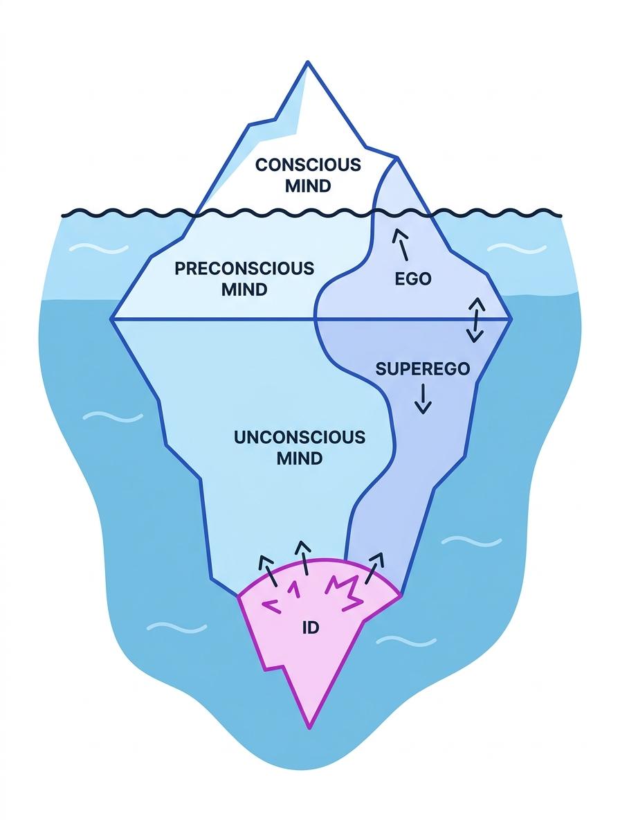 Freud's Iceberg Metaphor of the Mind