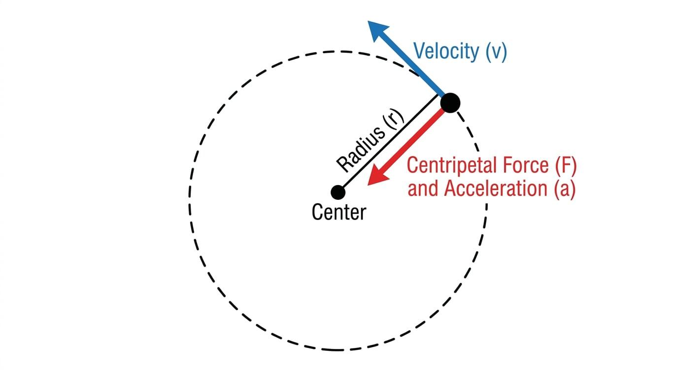 Circular motion vectors